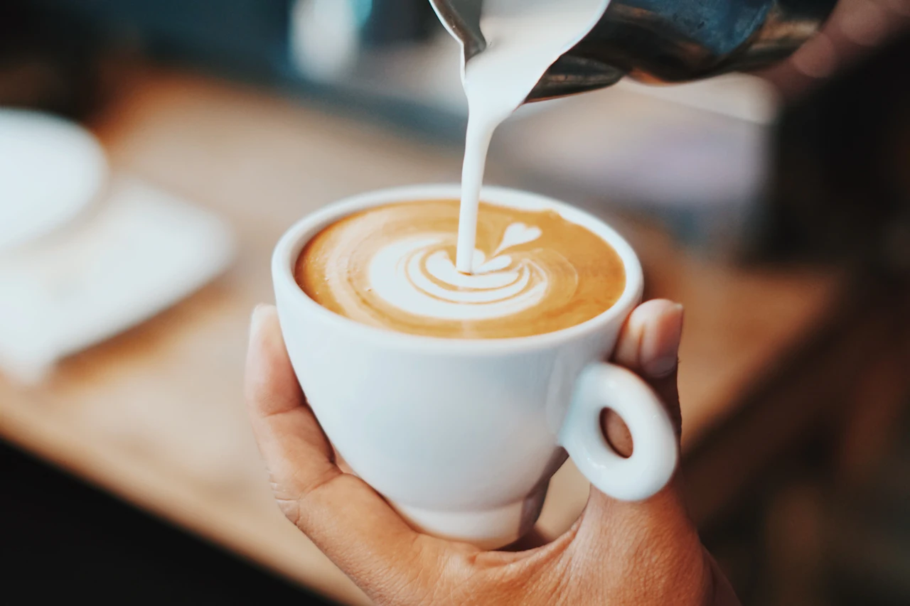 Cappuccino dengan foam lembut